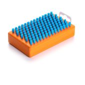 Carrot rectangular blue thin nylon brush