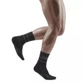 CEP Men's Reflective Compression Socks Mid Cut, black