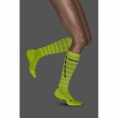 cep reflective compression socks women neon yellow